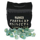 Rune Stones Runensteine mit Aufbewahrungstasche Hexe Runen Naturkristall Wahrsagerei