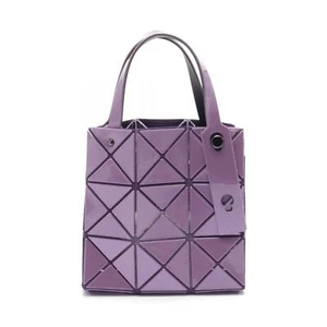BAO BAO ISSEY MIYAKE CARAT S Handbag BB33AG610 coated canvas Purple Used Women - Picture 1 of 4