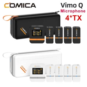 Comica Vimo Q Wireless Lavalier Microphone System 4*Transmitter Charging Case  - Picture 1 of 9