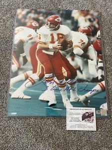 Len Dawson signiert 16x20 Foto Auto beschriftet "3 mal AFL Champs" selten # 2/4 KC - Bild 1 von 3