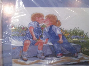 Design Works Young Love Counted Cross Stitch Kit 9839 11"x14" by Judy Colley - Picture 1 of 2