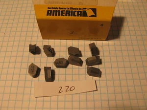 10 pc New Open Box Newcomer NGTL-6-8 N52 Carbide Inserts (N220) GTL Insert QD - Picture 1 of 3