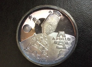1969-71 Danbury Mint Apollo IX McDivitt-Scott Men in Space Silver Medal A0222 - Bild 1 von 4
