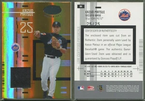 2005 Leaf Certified Materials Mirror Fabric Gold #84 Kazuo Matsui (25/25) JERSEY - Picture 1 of 1