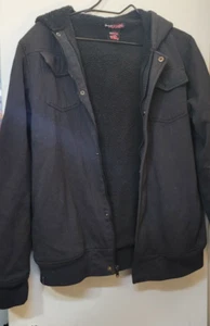 Tony Hawk Adult's Sz Large Full Zip Button Fleece Black Skater Hoodie Sweatshirt - Picture 1 of 4