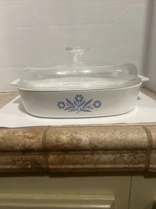 Casseruola vintage Corning Ware A-10-B blu fiordaliso piatto 2,5 litri - con coperchio - Foto 1 di 13