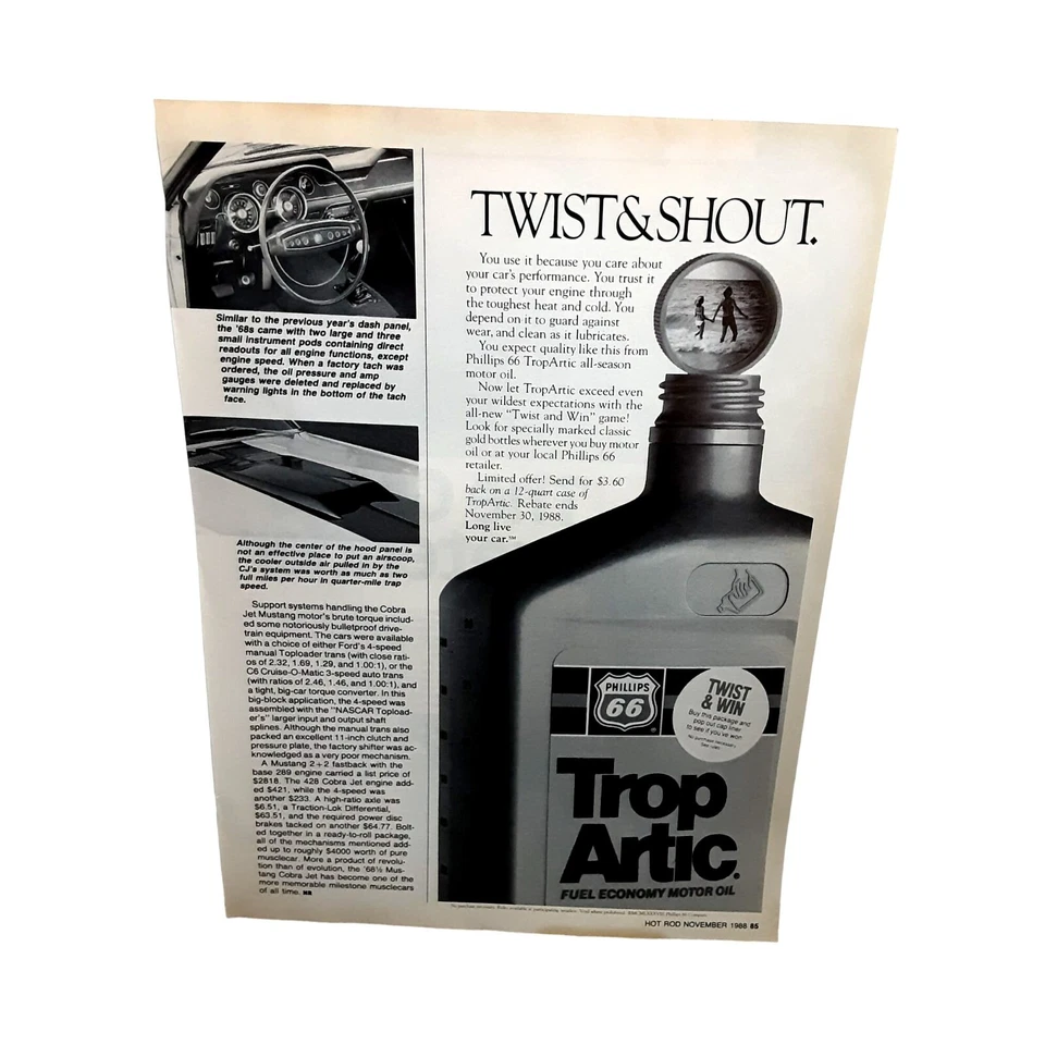 Phillips 66 Trop Artic 1988 aceite de motor anuncio impreso original vintage Foto 1 de 1