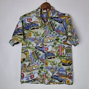 Vintage Pacific Legend Hawaiihemd Herren Medium Knopfleiste S/S Cars Route 66 - Bild 1 von 16