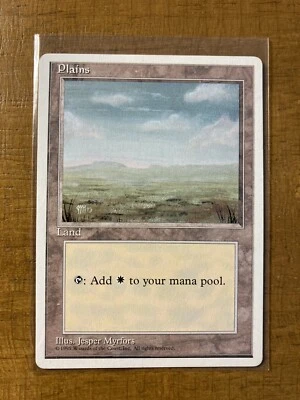 MTG✨PLAINS LAND (Alternate Version) ✨4th Edition LP 1995 J. Myrfors Art - Image 1 of 3
