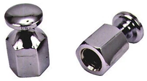 Tuercas de goma cromadas 3/8" UNC para moto Harley Davidson - Imagen 1 de 1