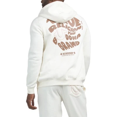 True Religion Men's 2 PC Sweatsuit White Chocolate Matching Hoodie Joggers Set - Image 1 of 4