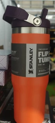 Botella de agua aislada al vacío STANLEY Iceflow Tigerlily ciruela vaso pajita abatible Foto 1 de 4