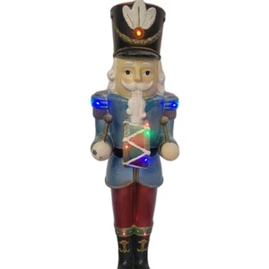 HTF RARE 43" Christmas Toy Soldier Nutcracker Soldier Blow Mold With Lights - Picture 1 of 14