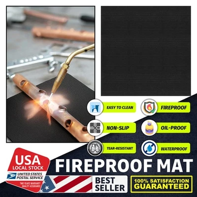 1Pcs new 20"x20" square non-slip High Temperature Insulation heat Fireproof mat - Image 1 of 4