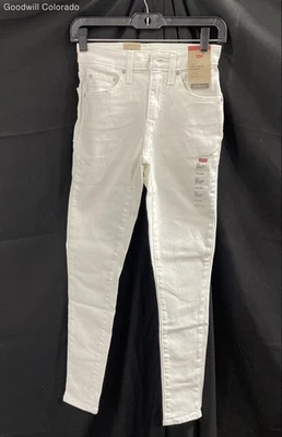 Pantalones de mezclilla ajustados Levi's 721 blancos de tiro alto para niños talla 25x28 - nuevos con etiquetas Foto 1 de 4