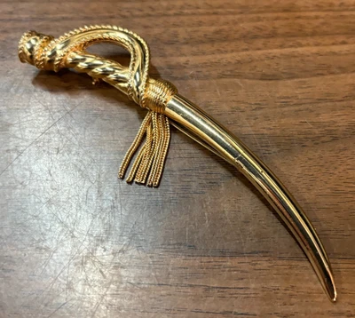 Vintage Christian Dior Gold Plated Signed 1990's  Sabre Brooch Unboxed A187 - Image 1 of 4