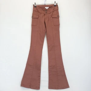 BP High Rise Cargo Schlaghose Damen 23 braun Stretch Taschen Detail Y2K Retro - Bild 1 von 14