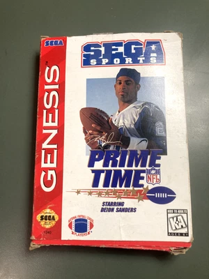 Prime Time NFL Starring Deion Sanders Sega Genesis CIB - Image 1 of 4
