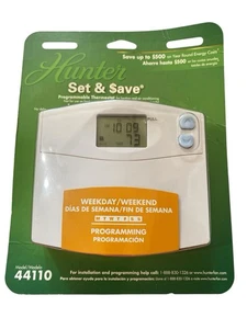 Hunter Set & Save Thermostat Model 44110 New In Box - Picture 1 of 2