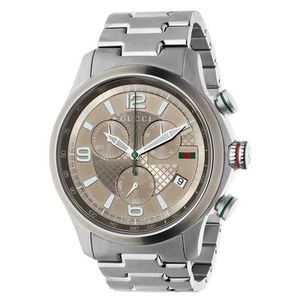 Gucci G-Timeless Chronograph Steel Bracelet Mens Watch -YA126248 - Picture 1 of 8