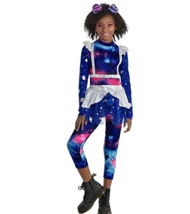 NEW Galaxy Girl Outer Space Alien Halloween Costumes Girls Size L 12-14 - Picture 1 of 3