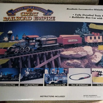 The Great Railroad Empire Train Set #189 Whistling, opened Box Bright Hobby Toys - Image 1 of 4