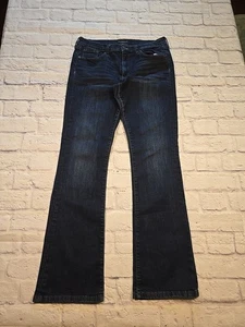 Banana Republic Jeans Womens 10 Slim Boot Cut Mid Rise Dark Wash Stretch Denim - Picture 1 of 21