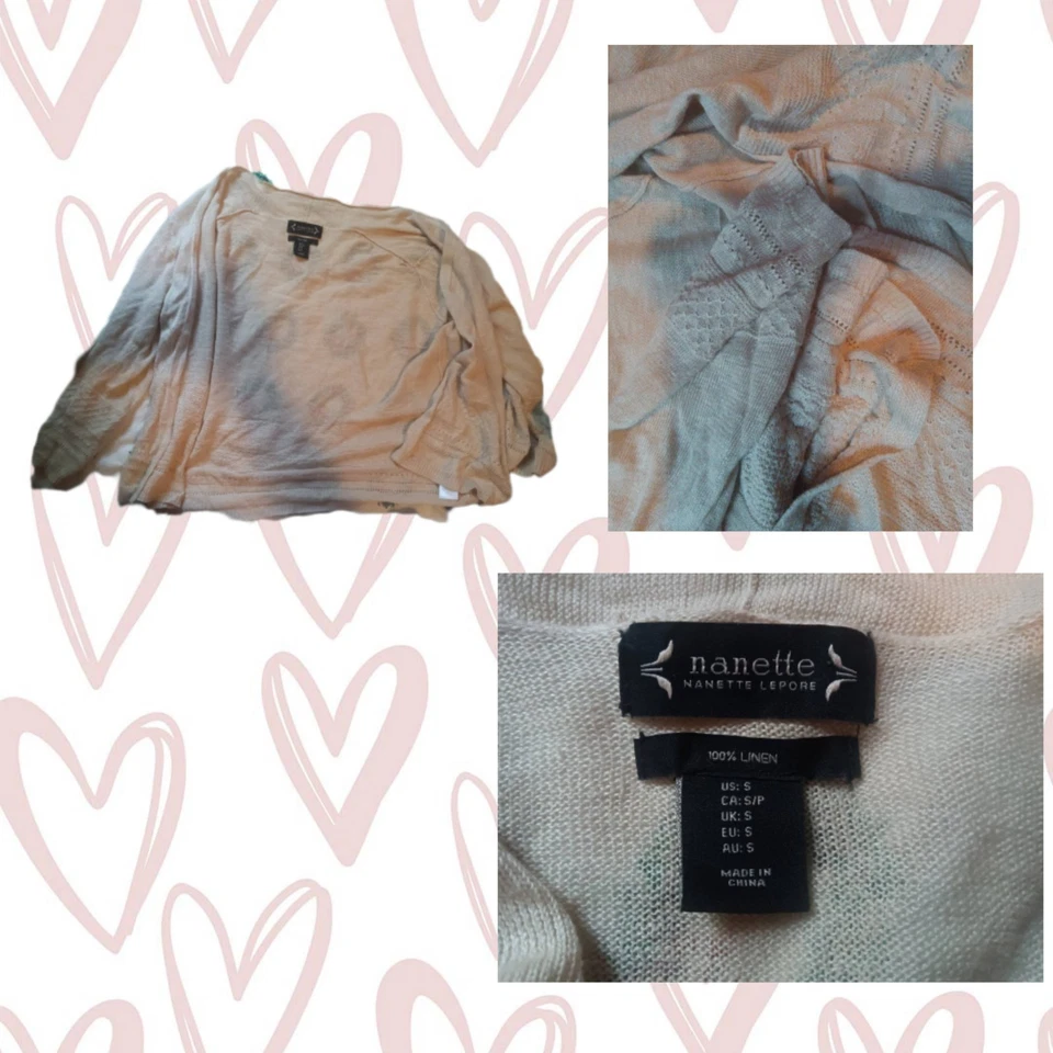 Cárdigan Nanette Lepore Ligero Talla Pequeña Color Claro Diseño Ornamentado Foto 1 de 1