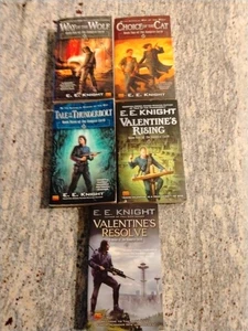 Lot 5 The Vampire Earth Series / 1 2 3 4 6 / E.E. Knight Way Of The Wolf - Picture 1 of 6