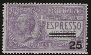 1917 Regno d'Italia - 25 su 40 cent. Espresso violetto MNH** - Picture 1 of 1