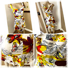 Karen Millen Floral Wiggle Pencil Dress W/Ruffle size 6  