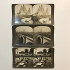 Stereoview Cards London Bridge Kroll's Bridge New Cathedral Berlin 3 Pcs