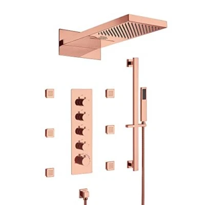 Cascada 22” Music LED sistema de ducha (montado en la pared) con altavoces Bluetooth Foto 1 de 4