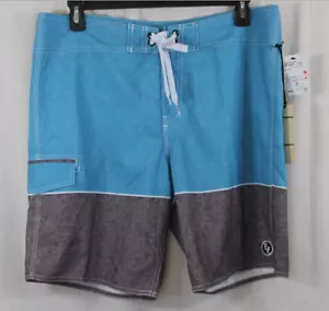EZEKIEL FLOUNDER GRAPHIC PRINT BOARD SHORTS SWIM TRUNKS BLUE SIZE 32 NEW! $60 - Picture 1 of 1