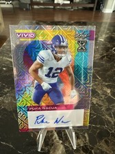 2023 Puka Nacua RC Auto #d /9 Leaf Vivid Gray Mojo SSP Rare BYU LA Rams ROY?