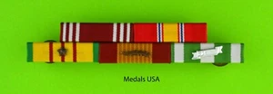 Barra de 5 cintas del ejército de Vietnam - Buena conducta - Servicio de Vietnam con 1 estrella de campaña - Imagen 1 de 1