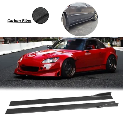 For Honda S2000 Side Skirt Extension Lip Body Kits Carbon Fiber Painted Carbon - Image 1 of 4