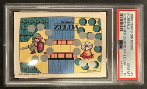 Legend of Zelda 1989 Topps Nintendo Scratch-Off PSA 10 GEM MINT Card Screen 2 - Picture 1 of 2
