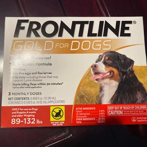 FRONTLINE GOLD FOR DOGS 89-132 LBS 3 DOSES - Picture 1 of 4