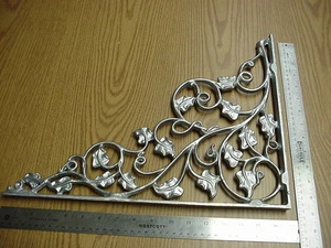 I pair of Cast Aluminum Filigree  Corner Brackets  Vine pattern - Picture 1 of 3