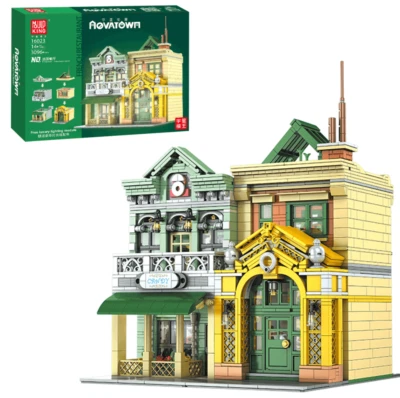 French Restaurant City Diner Architecture Modular Building Blocks Toy Bricks Set - Image 1 of 4
