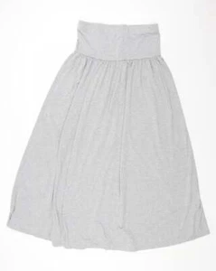 Uniqlo Womens Grey Cotton Blend A-Line Size M - Picture 1 of 12