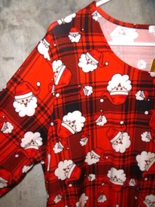 NEU MIT ETIKETT RILEY & JAMES BUTTERWEICHES KARIERTES WEIHNACHTSMANN-DRUCKKLEID GRÖSSE 2X...  TASCHEN - Bild 1 von 5