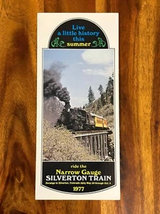 Narrow Gauge Silverton Train Travel Brochure Durango Colorado 1977 Schedule Fare - Picture 1 of 4