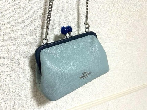 Tracolla Coach Nora Kisslock con mirtillo chiaro verde acqua mezzanotte C8401 buona