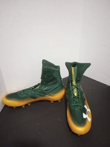 Under Armour Highlight MC Football Cleat Mens Size 11.5,  Green And Yellow  - Picture 1 of 5