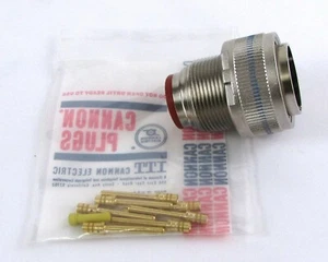 Lot of (9) CVA6R20-15P-16 Cannon Plug 7 #12 AWG - Crimp Gold Pin Contacts - Picture 1 of 4