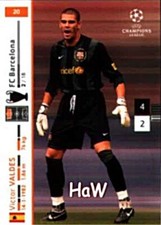 2007/2008 PANINI Champions League 07 08 - Victor Valdes #20 - F.C. Barcelona