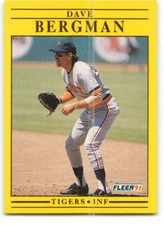 1991 Fleer Baseball #331 Dave Bergman  Detroit Tigers 