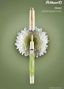 Pelikan Classic M200 Pastel Green - Fountain pen (piston mechanism) NEW - Picture 1 of 4